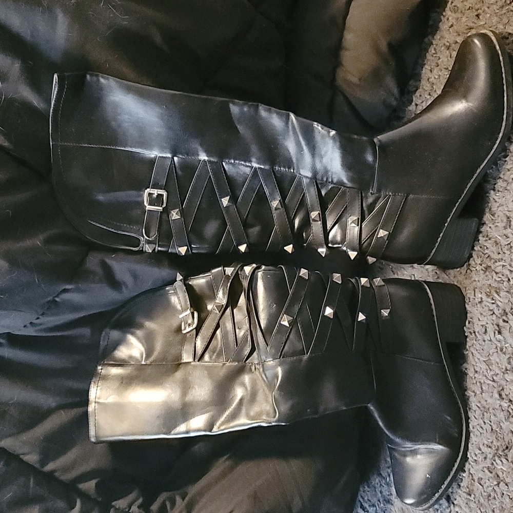 Studded womens boots